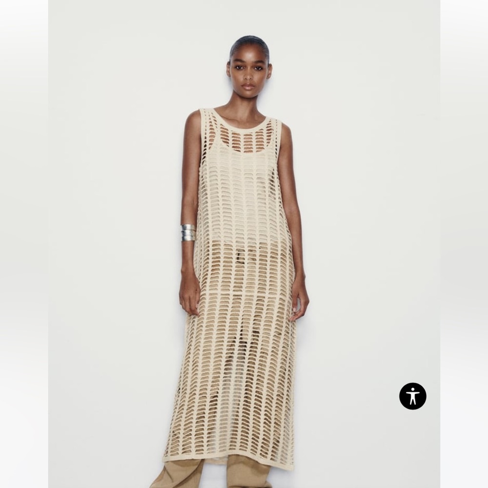NWT ZARA MESH TUNIC DRESS